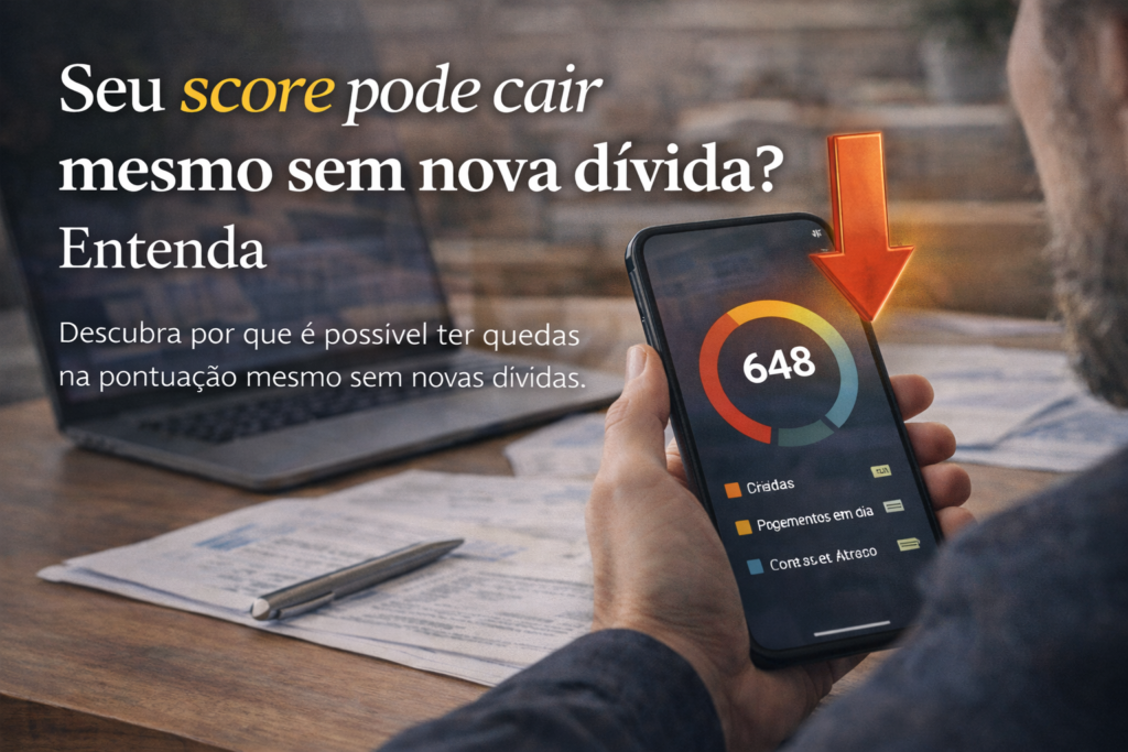 seu score pode cair mesmo sem divida