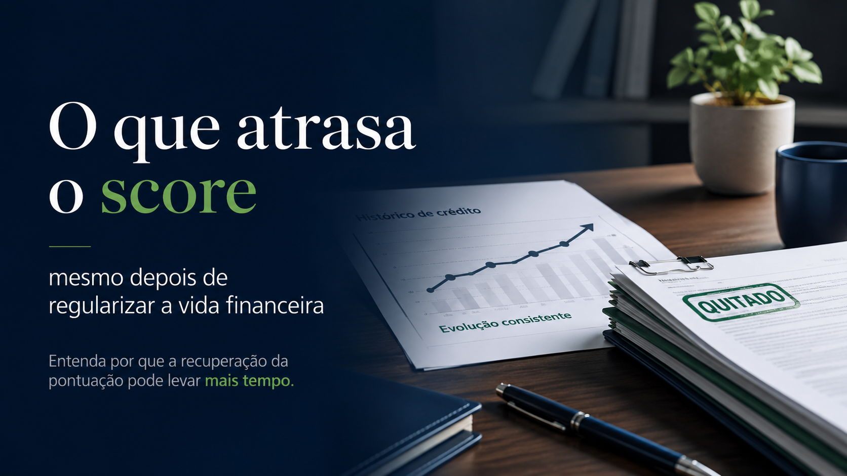 o que atrasa o score mesmo depois de regularizar