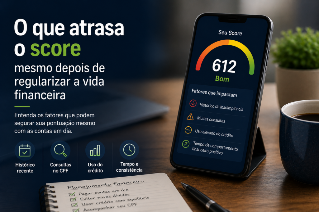 o que atrasa o score mesmo depois de regularizar
