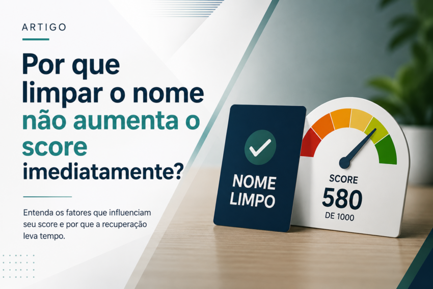por que limpar o nome não muda o score imediatamente?